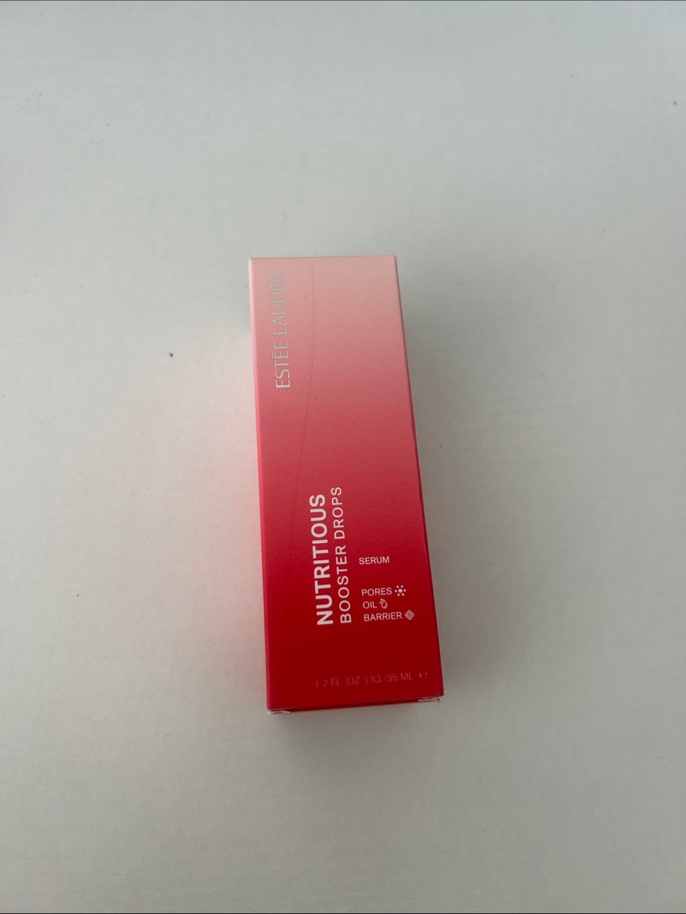 Estee Lauder Nutritious Booster Drops Serum - Pink to Red Gradient Packaging
